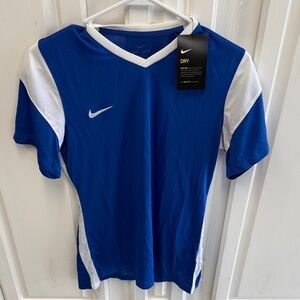 Nike Women’s Blue and White Athletic Shirt